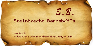 Steinbrecht Barnabás névjegykártya
