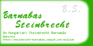 barnabas steinbrecht business card